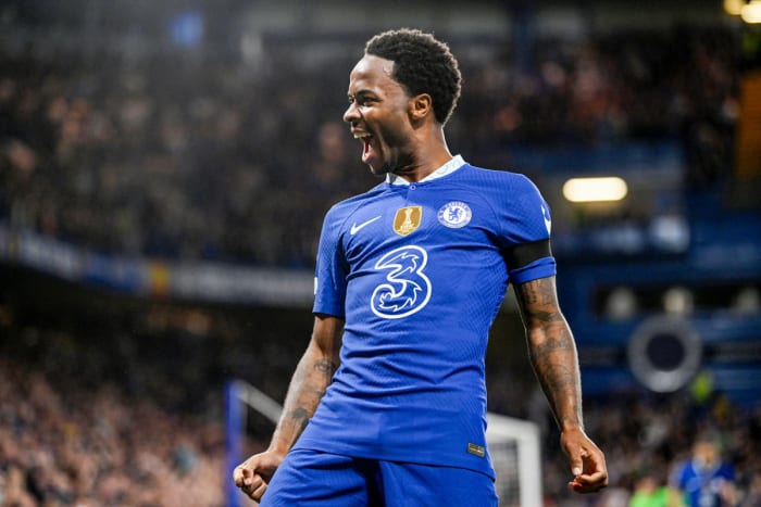 Raheem Sterling is in his first season at Chelsea